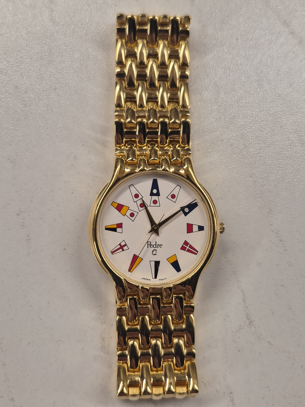 Vintage Pedre quartz unisex nautical signal  AS IS flag watch